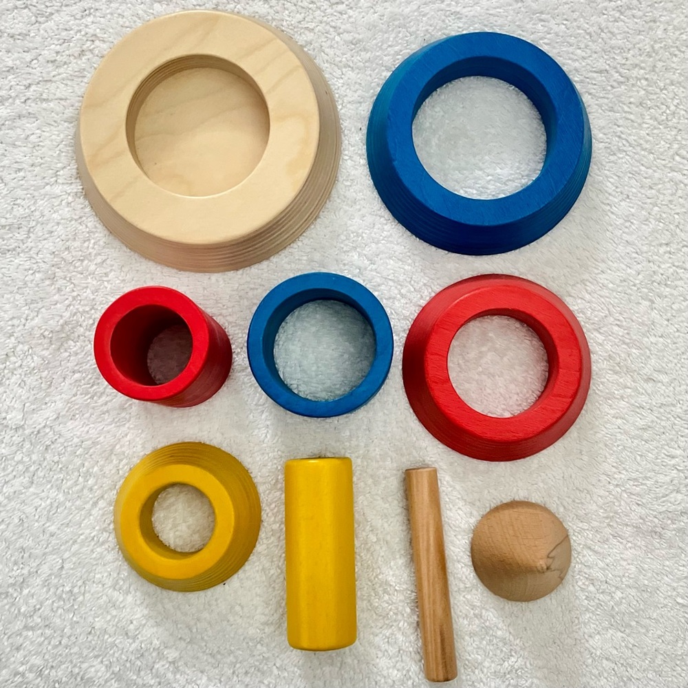 Monti Kids New in Box Wooden Montessori Puzzle Cone - Picture 7 of 7